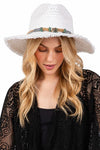 Starfish Charm Hatband Straw Sun Hat - p3 Boutique