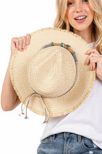 Starfish Charm Hatband Straw Sun Hat - p3 Boutique