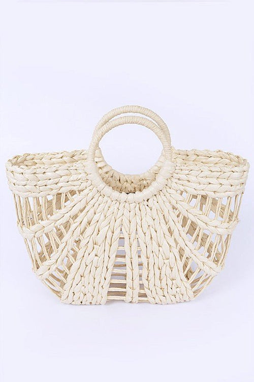 Straw Top Handle Summer Bag - p3 Boutique