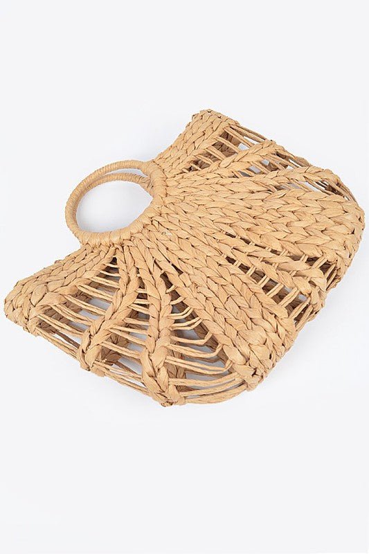 Straw Top Handle Summer Bag - p3 Boutique