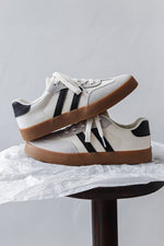 Striped Lace - up Flat Sneakers - p3 Boutique