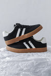 Striped Lace - up Flat Sneakers - p3 Boutique