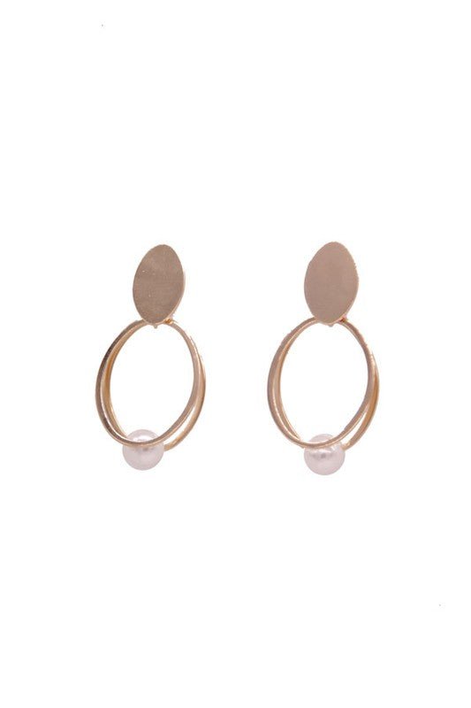 STUD PEARL DROP EARRINGS - p3 Boutique