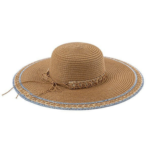 SUMMER EMBROIDERED STRAW HAT - p3 Boutique