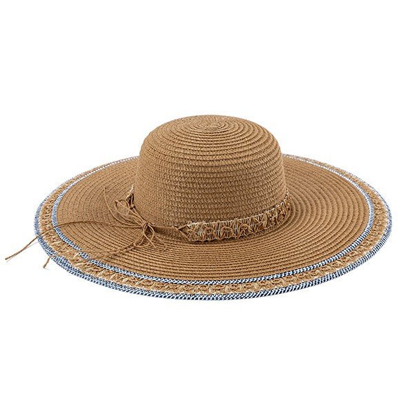 SUMMER EMBROIDERED STRAW HAT - p3 Boutique
