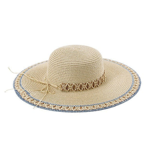 SUMMER EMBROIDERED STRAW HAT - p3 Boutique
