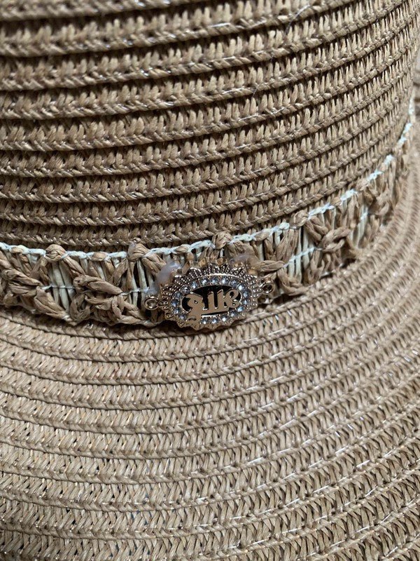 SUMMER EMBROIDERED STRAW HAT - p3 Boutique