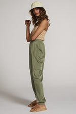 Textured satin cargo pants - p3 Boutique