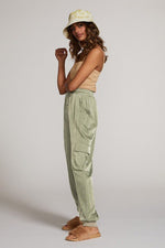 Textured satin cargo pants - p3 Boutique
