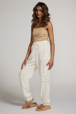 Textured satin cargo pants - p3 Boutique