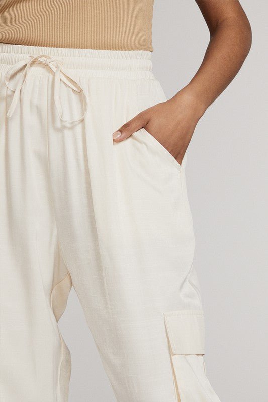 Textured satin cargo pants - p3 Boutique