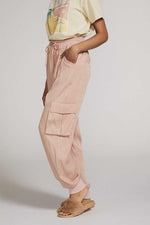 Textured satin cargo pants - p3 Boutique