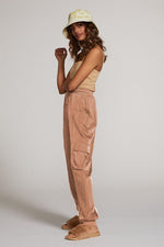 Textured satin cargo pants - p3 Boutique