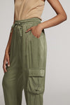 Textured satin cargo pants - p3 Boutique