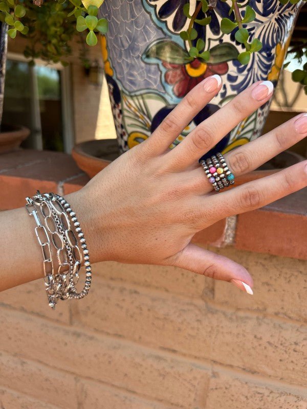 THE VENICE BAND Handmade Sterling Silver Navajo Pe - p3 Boutique