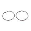 THIN CHAIN TEXTURE HOOP EARRINGS - p3 Boutique