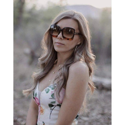 Tortoise Megan Oversized Gradient Sunglasses - p3 Boutique