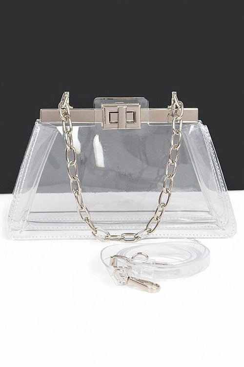 Transparent Chain Handle Stadium Bag - p3 Boutique