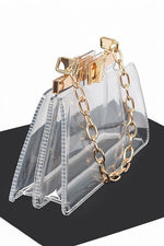 Transparent Chain Handle Stadium Bag - p3 Boutique