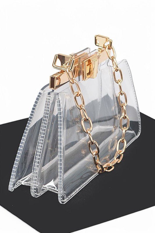 Transparent Chain Handle Stadium Bag - p3 Boutique