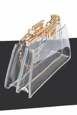 Transparent Chain Handle Stadium Bag - p3 Boutique