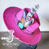 Turkey Feather&Turquoise Slab Hatband Choice Hat - p3 Boutique