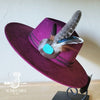 Turkey Feather&Turquoise Slab Hatband Choice Hat - p3 Boutique