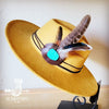 Turkey Feather&Turquoise Slab Hatband Choice Hat - p3 Boutique