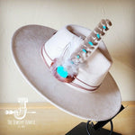 Turq Accent TurkeyFeather HatBand & Choice of Hat - p3 Boutique