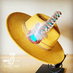 Turq Accent TurkeyFeather HatBand & Choice of Hat - p3 Boutique