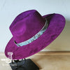 Turquoise Metallic Western Leather Band Choice Hat - p3 Boutique