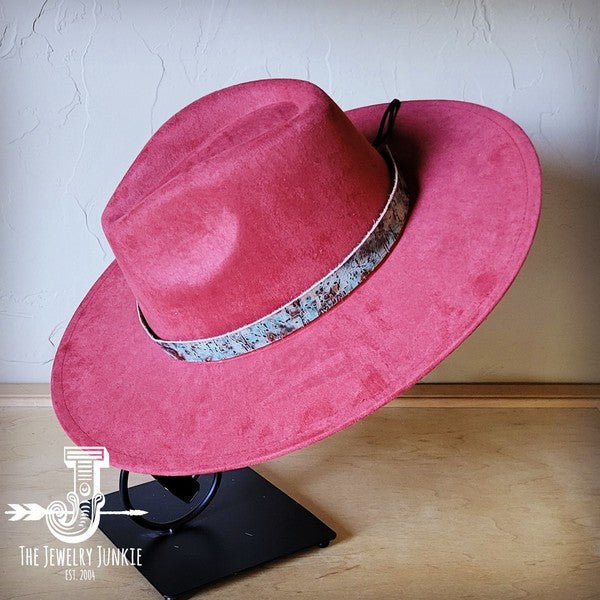 Turquoise Metallic Western Leather Band Choice Hat - p3 Boutique