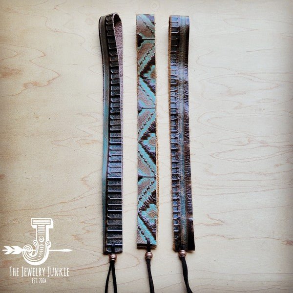 Turquoise Navajo Western Leather Band Choice Hat - p3 Boutique