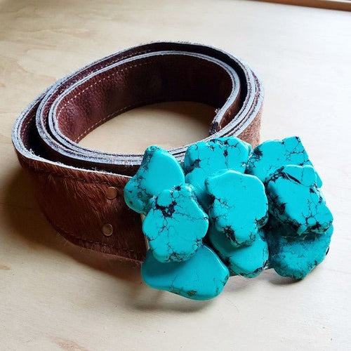 Turquoise Slab Belt Buckle - p3 Boutique