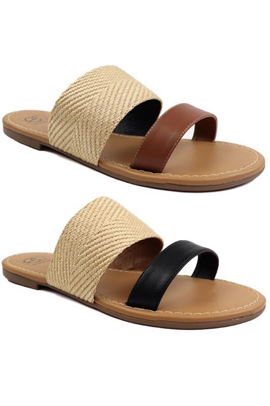 Two Band slide Sandal - p3 Boutique