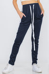 UNISEX WOMENS TRACK PANT SINGLE STRIPE - p3 Boutique