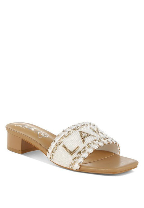 Vacay Babe Lake Como Beaded Slip - On Heels - p3 Boutique