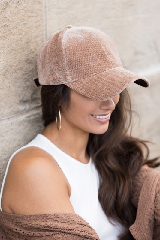 Velour Ball Cap - p3 Boutique