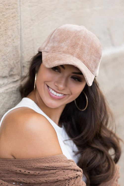 Velour Ball Cap - p3 Boutique