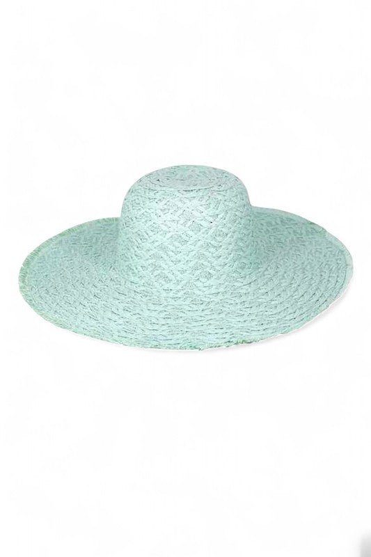 Wide Brim Frayed Edge Sun Hat - p3 Boutique