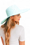 Wide Brim Frayed Edge Sun Hat - p3 Boutique