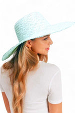 Wide Brim Frayed Edge Sun Hat - p3 Boutique