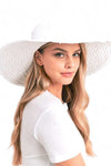 Wide Brim Frayed Edge Sun Hat - p3 Boutique