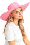 Wide Brim Frayed Edge Sun Hat - p3 Boutique