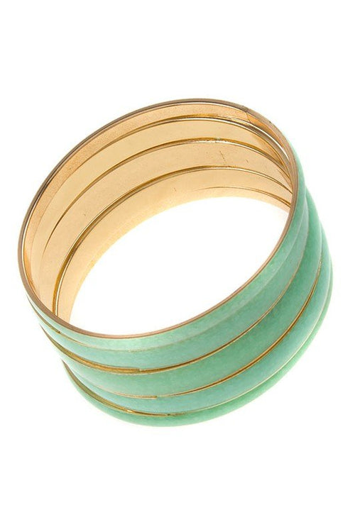 WIDE LAYERED BANGLE BRACELET - p3 Boutique