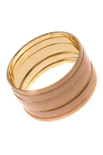 WIDE LAYERED BANGLE BRACELET - p3 Boutique