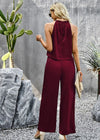 Women's 2 Piece Outfits Cropped Wide Leg pants Set - p3 Boutique