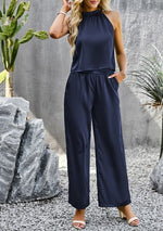 Women's 2 Piece Outfits Cropped Wide Leg pants Set - p3 Boutique