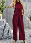 Women's 2 Piece Outfits Cropped Wide Leg pants Set - p3 Boutique