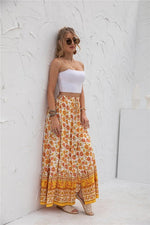 Womens Print Maxi Skirt - p3 Boutique